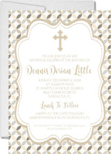 Neutral religious invitation for baptism christening or confirmation