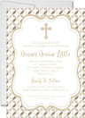 Neutral religious invitation for baptism christening or confirmation