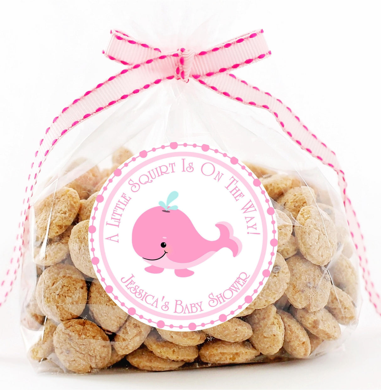 Ocean theme pink whale sticker