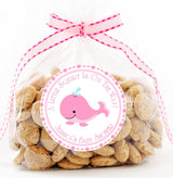 Ocean theme pink whale sticker