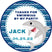 Ocean theme shark thank you birthday sticker