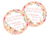 Orange Fall Pumpkin Baby Shower Stickers