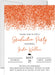 Orange Graduation Party Invitations