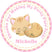 Orange cat birthday sticker