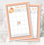 Orange pumpkin baby shower bingo printable