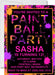 Paintball Birthday Party Invitations