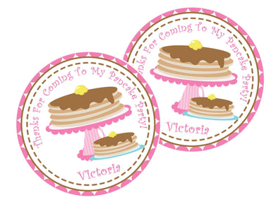 Pancake Birthday Party Stickers