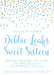 Pastel Blue And Gold Confetti Sweet 16 Party Invitations