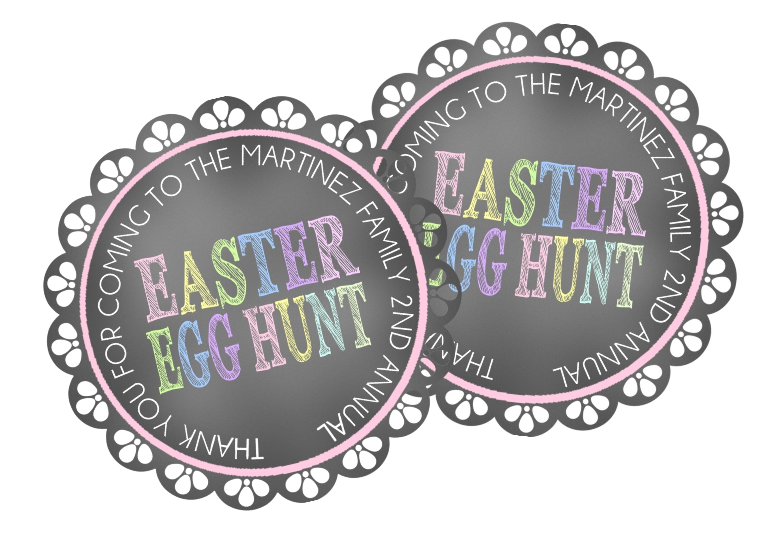 Pastel Easter Egg Hunt Stickers