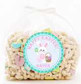 Pastel Easter bunny sticker with custom name