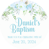 Pastel blue baptism stickers