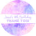 Pastel pink purple tie dye birthday sticker
