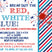 Patriotic July Fourth invitation diagonal stripe background
