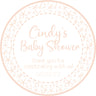 Peach girls starfish nautical baby shower sticker