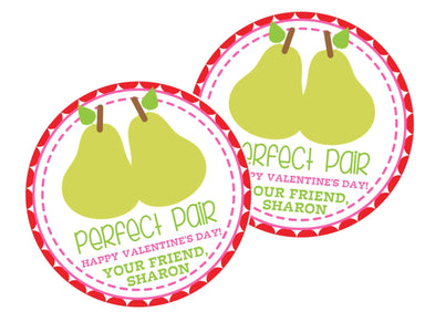 Pear Valentine's Day Stickers