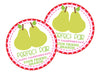 Pear Valentine's Day Stickers