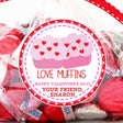 Personalized Love Muffins Valentine cupcake sticker