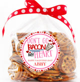 Personalized bacon Valentine label