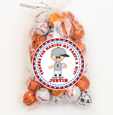 Personalized baseball sticker with player character