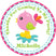 Personalized bird party favor sticker