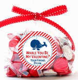 Personalized blue whale Valentine favor