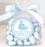 Personalized blue whale ocean theme sticker