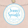 Personalized boy baby sprinkle labels