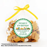 Personalized dinosaur train theme sticker for kids