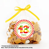 Personalized fiesta sticker with bold age design