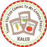 Personalized gardening party favor sticker