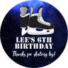 Personalized hockey party favor sticker