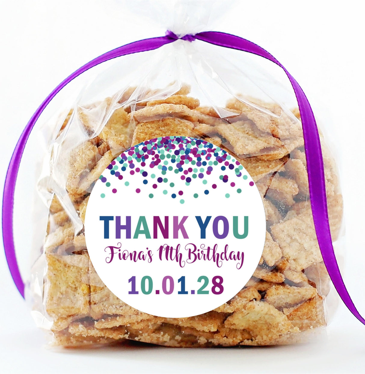 Personalized jewel sprinkle confetti sticker