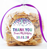 Personalized jewel sprinkle confetti sticker