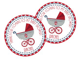 Personalized nautical baby shower favor label