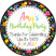 Personalized neon birthday sticker with name age and date