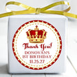 Personalized prince crown party favor label