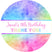 Personalized rainbow tie dye party favor sticker
