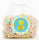 Personalized toddler dinosaur party sticker