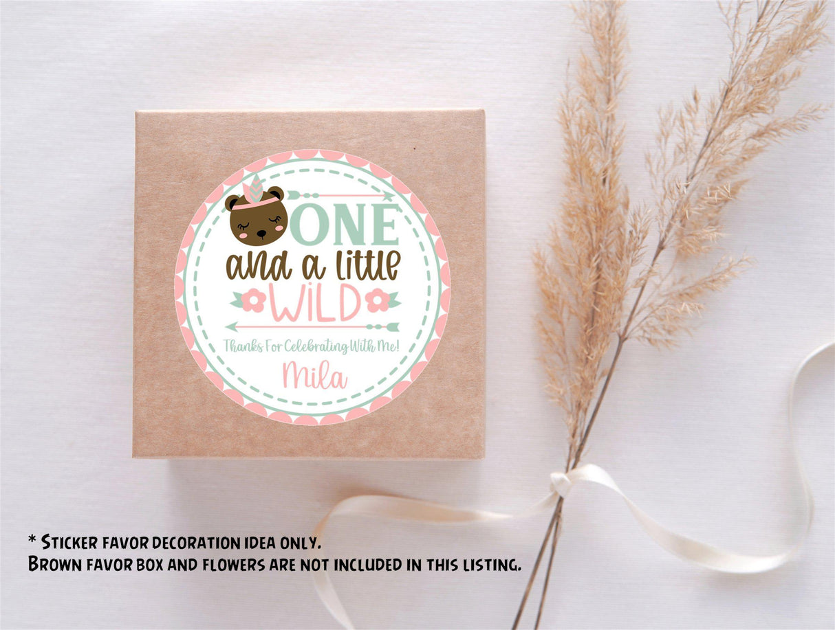 Personalized tribal themed party sticker