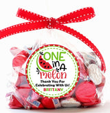 Personalized watermelon first birthday sticker with child’s name