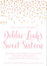 Pink And Gold Confetti Sweet 16 Party Invitations