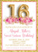 Pink And Gold Teen Birthday Party Invitations