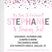 Pink And Grey Confetti Birthday Party Invitations