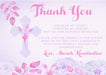 Pink And Purple First Communion Thank You Cards