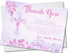 Pink And Purple First Communion Thank You Cards