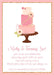 Pink Cake Birthday Party Invitations