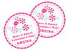 Pink Candy Valentine's Day Stickers