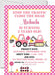 Pink Construction Birthday Party Invitations