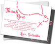 Pink First Communion Thank You Cards