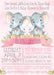 Pink Girls Twins Safari Elephant Baby Shower Invitations
